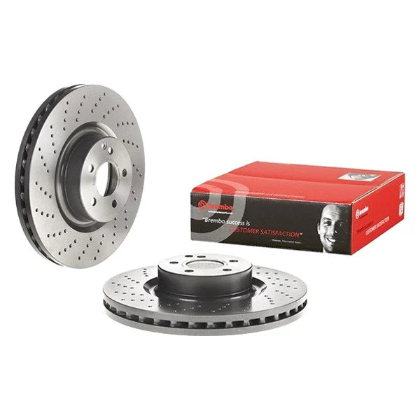 For Mercedes-Benz CL55 AMG 03-06 UV Coated Drilled Vented Front Brake Rotor