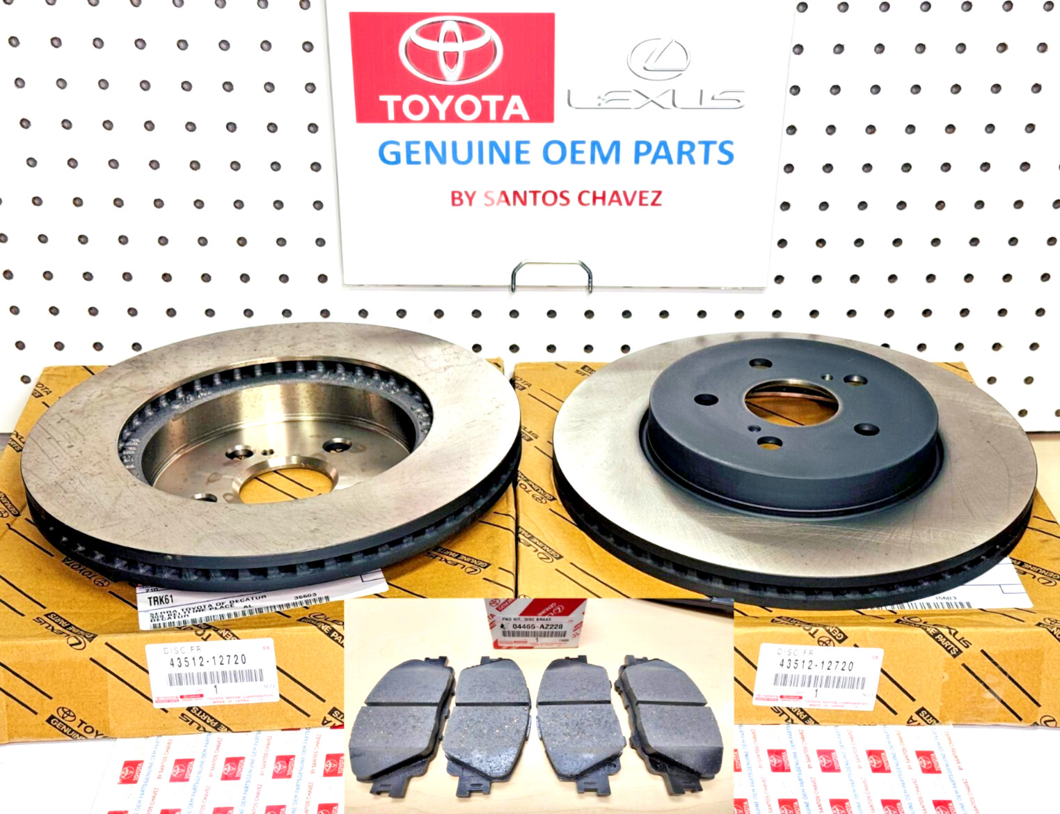 2019-2025 Corolla X2 Front R/L Brake Rotors & Brake pads Set GENUINE OEM PART