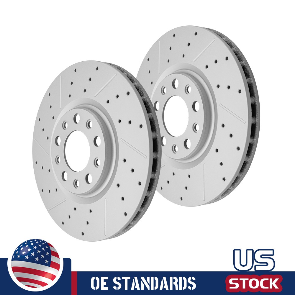 305mm For Dodge Dart Fiat 500X Jeep Compass Renegade Front Drilled Brake Rotors