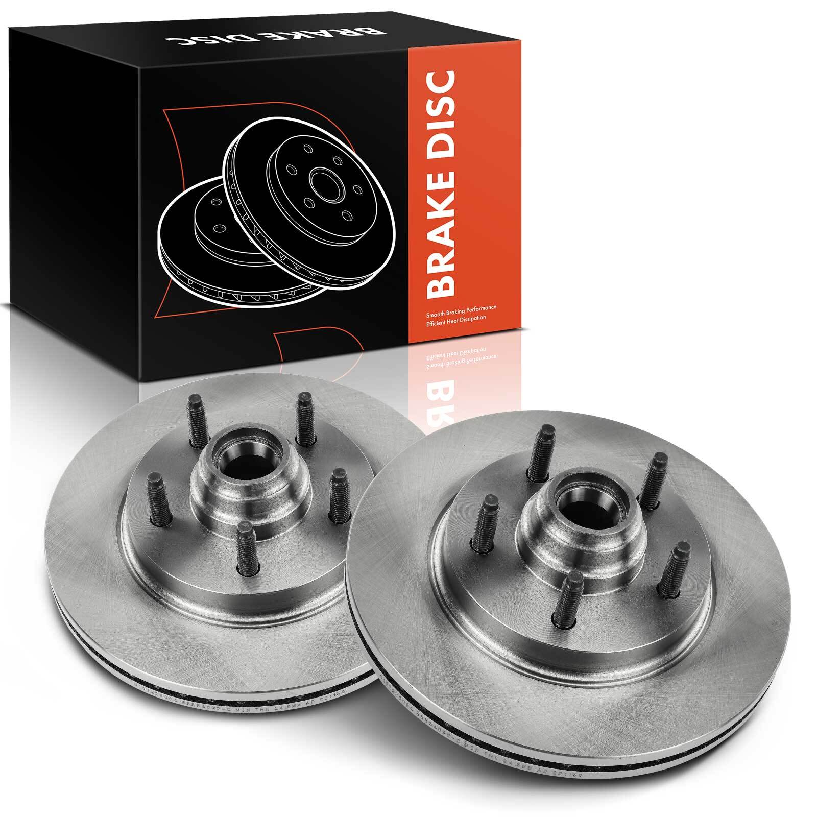 2x Front L & R Disc Brake Rotors for Ford F-150 2001-2004 Lincoln Blackwood 2002