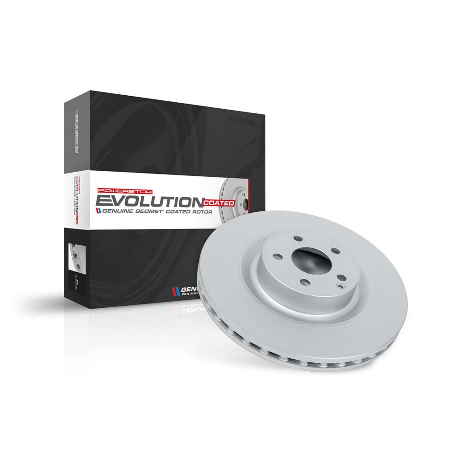 Power Stop – Front Genuine Geomet Coated Rotor for Galant, Lancer+More JBR966EVC