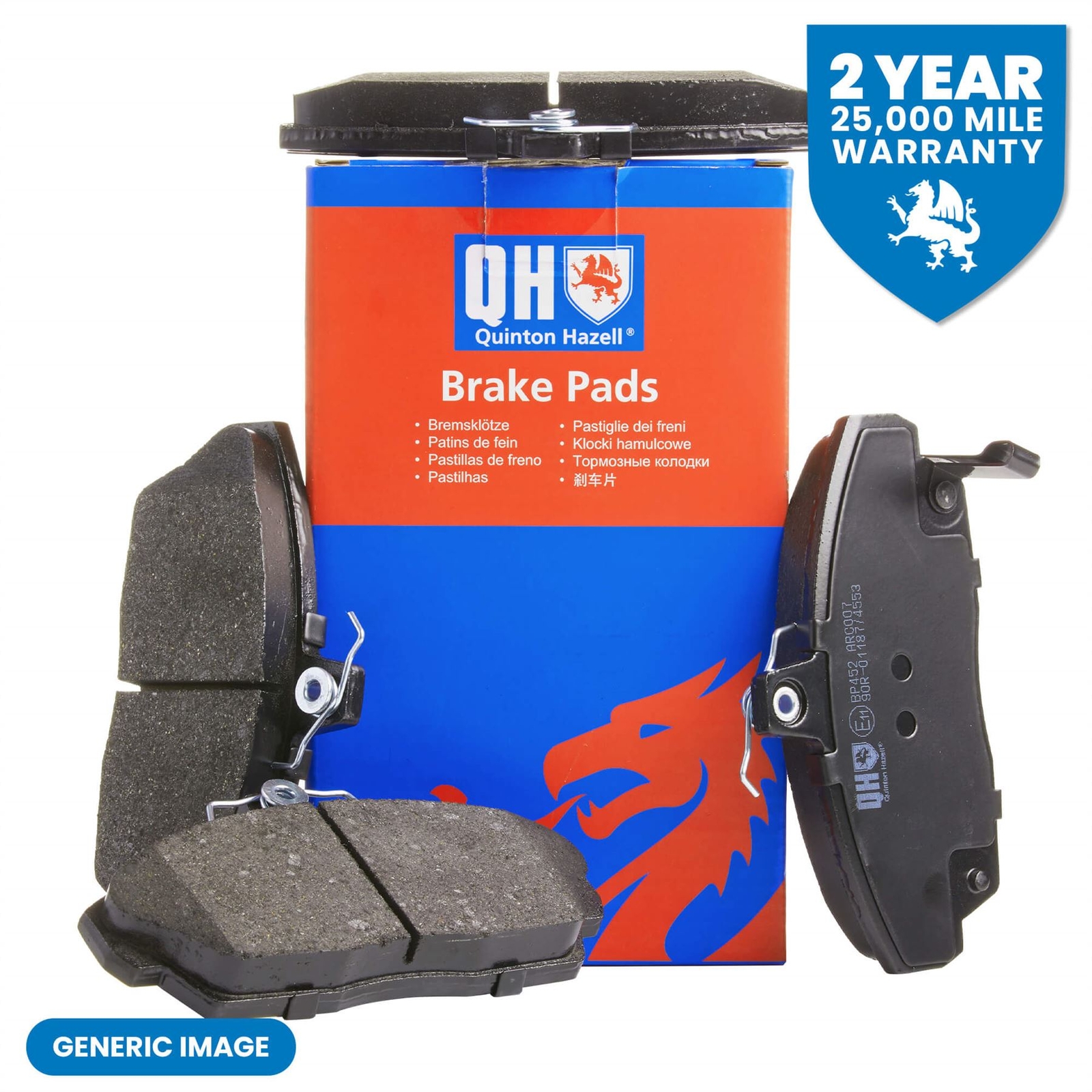 Quinton Hazell Replacement Braking System Front Axle Brake Pad Set – BP1666