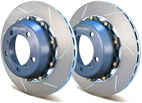 GIRODISC FRONT SLOTTED 2PC FLOATING ROTOR SET FOR 2008-15 MITSUBISHI EVO X 10