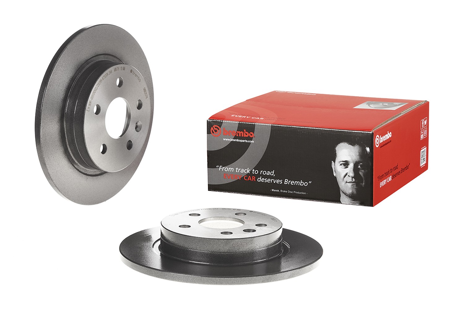 NEW Rear Left or Right Solid Disc Brake Rotor 268 mm Brembo For Buick Chevrolet
