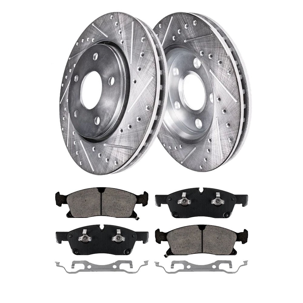 Brake Rotors & Ceramic Pads Disc Brake Rotors Set