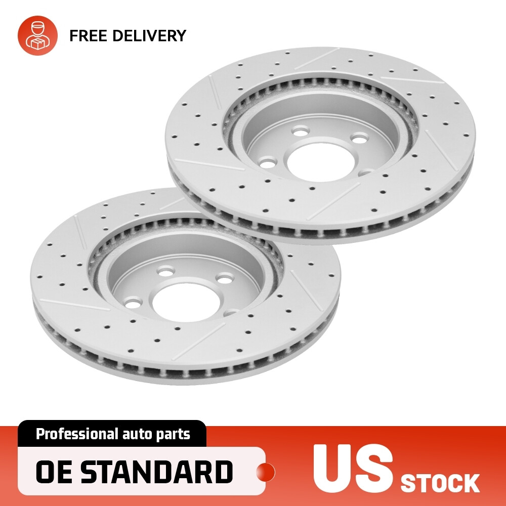 Front Drilled Brake Disc Rotors for Chrysler 300 2.7L 2005 – 2010 300 3.6L 2011