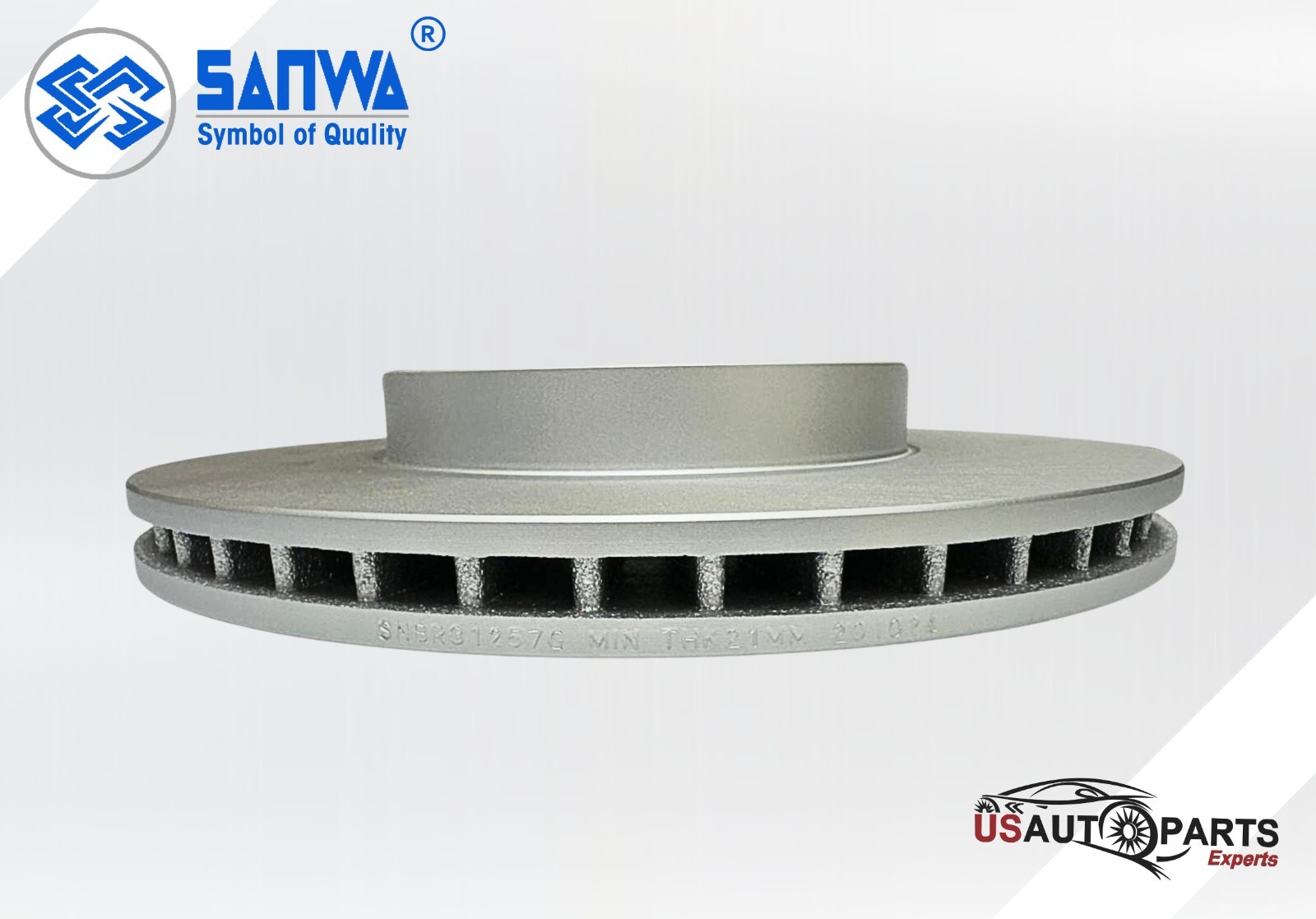 SANWA FRONT BRAKE ROTOR VENTED & COATED GEOMET 282 mm FOR HONDA ACURA CSX 98-21