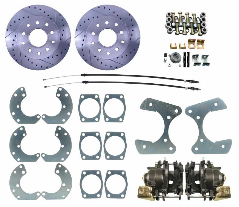 Ford 9 Inch Rear Disc Brake Conversion Kit Drilled & Slotted Rotors Ford Cars