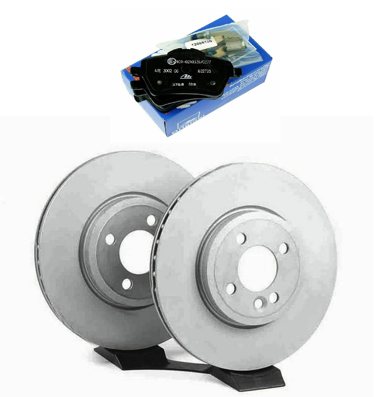 2-ATE FRONT Brake Disc Rotor +Pad Kit For MiNi VERiFyYEAR Cooper S Clubman Coupe
