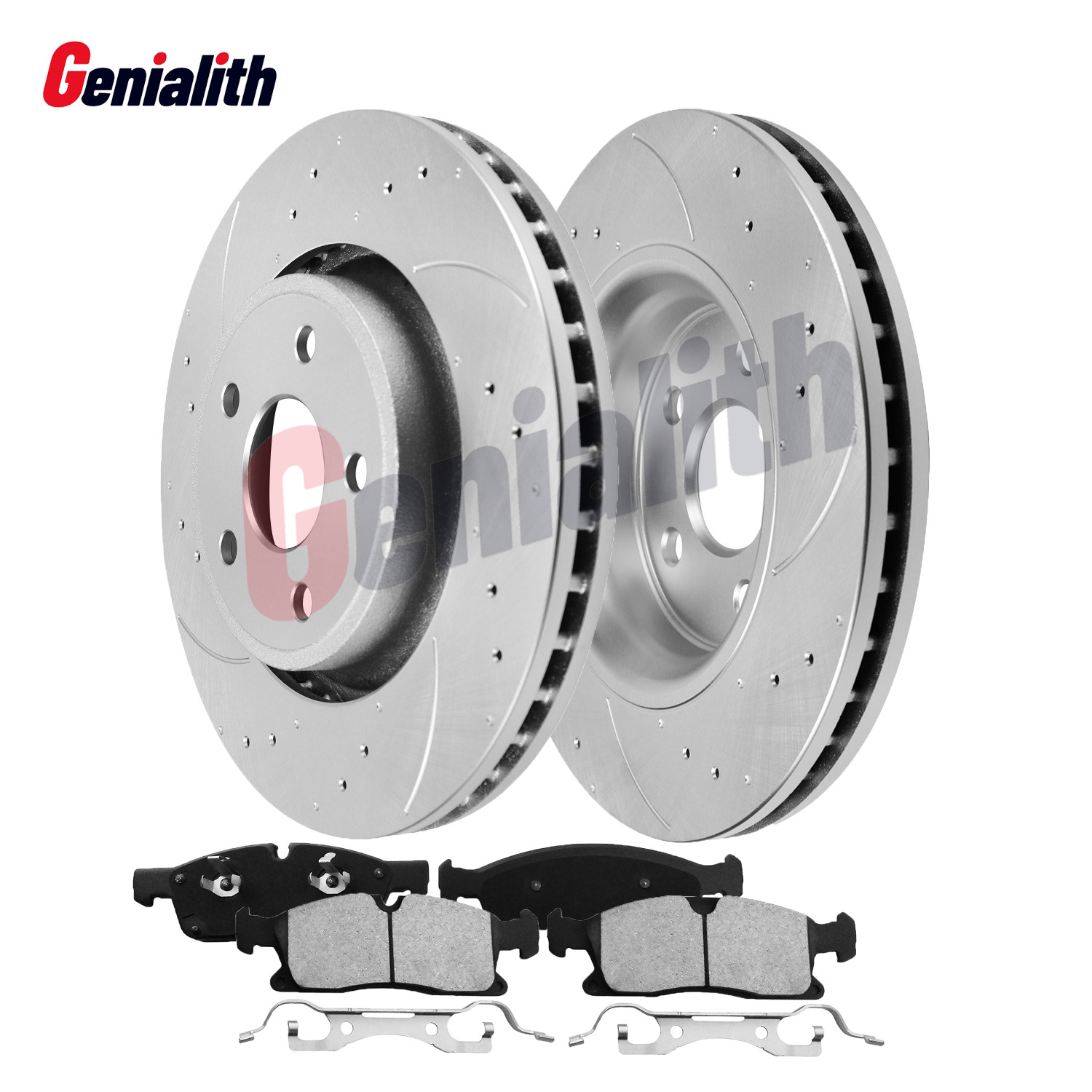 For 2012 -2020 Jeep Grand Cherokee Dodge Durango Front Drilled Brake Rotors Pads