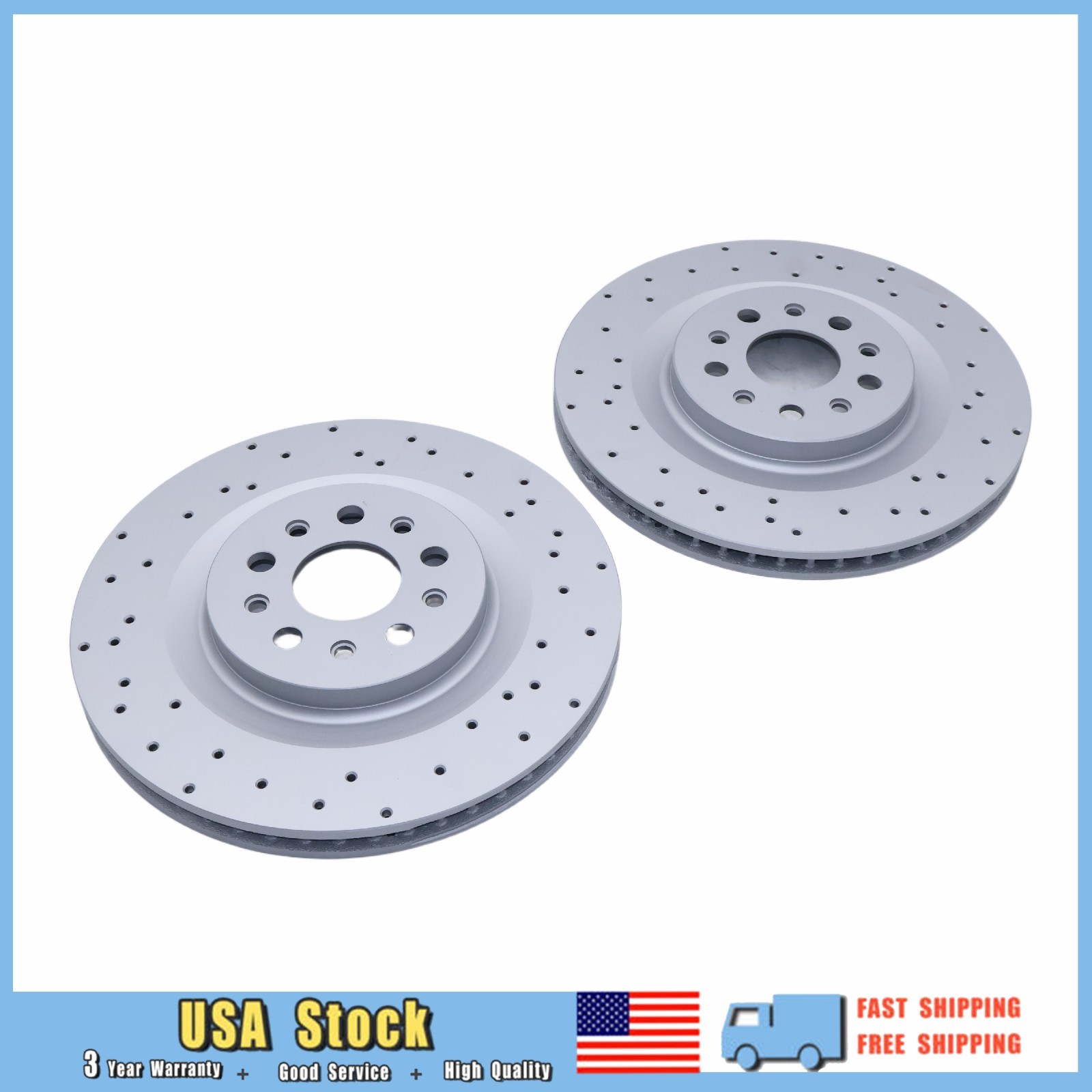 2PCS High Quality Rear Brake Rotors For Maserati Ghibli Quattroporte 2017-2021