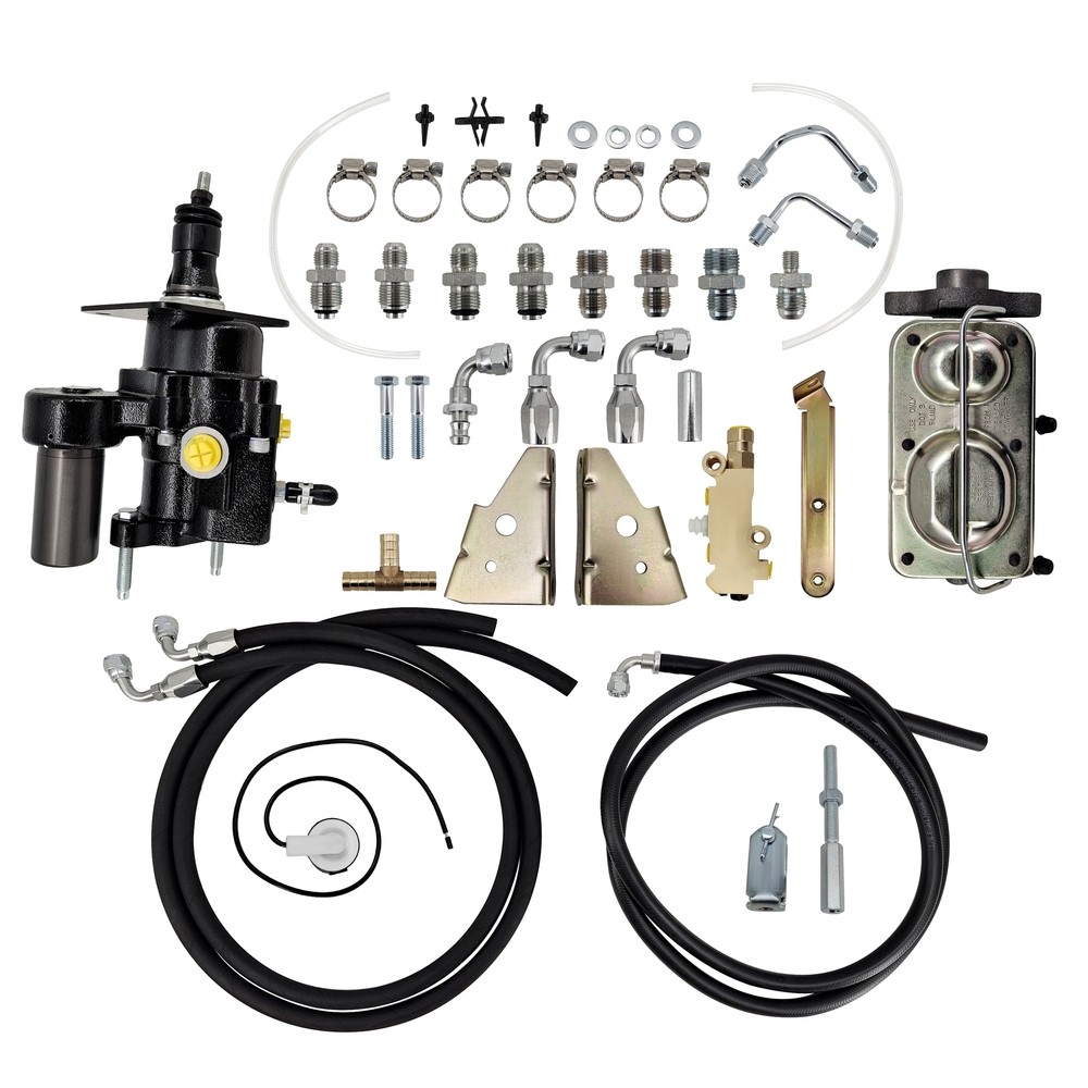For 1970-1980 Chevy Camaro BLACKOUT Hydro Boost Power Brake Booster Kit + Hoses