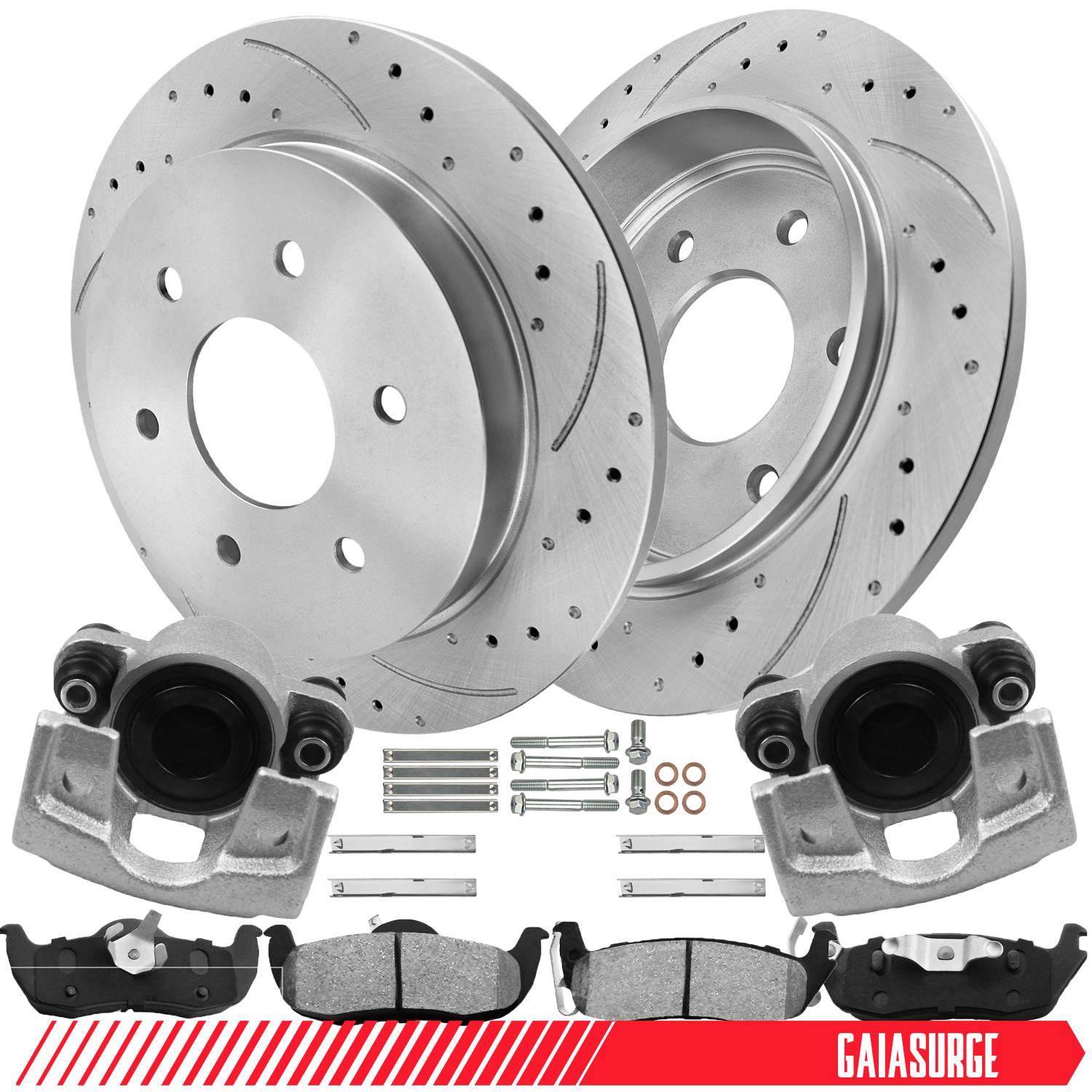 Rear Disc Rotors Ceramic Pads Brake Calipers for Nissan Pathfinder TITAN Armada