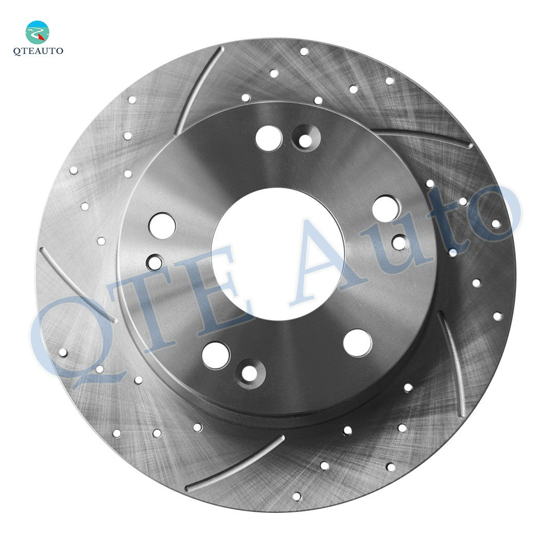 4P Front 262mm-Rear 260mm Drilled Slotted Brake Disc Rotors For 2012 Honda Civic