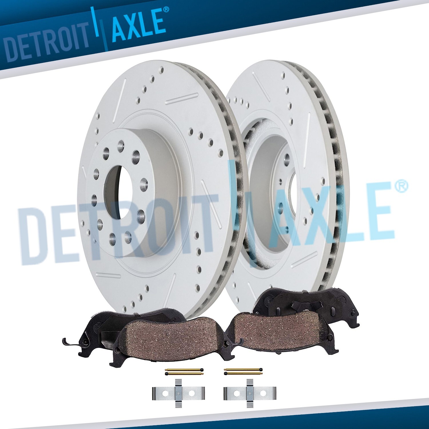 Front Drilled Brake Rotors Brake Pads Kit for 2016 2017 2018 Chevrolet Camaro