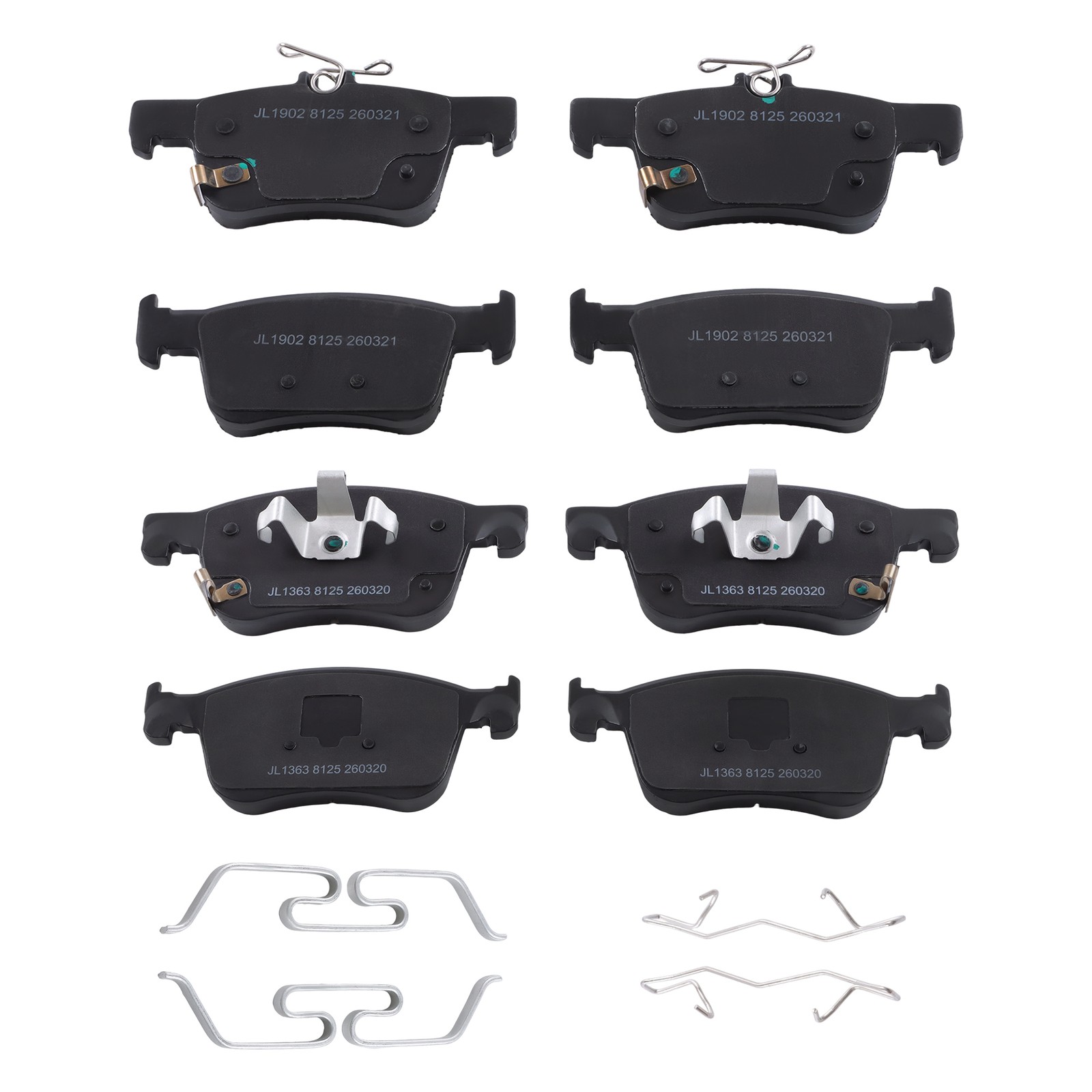12pcs Front & Rear Left & Right Drilled Rotor & Brake Pad For Honda Accord 18-22