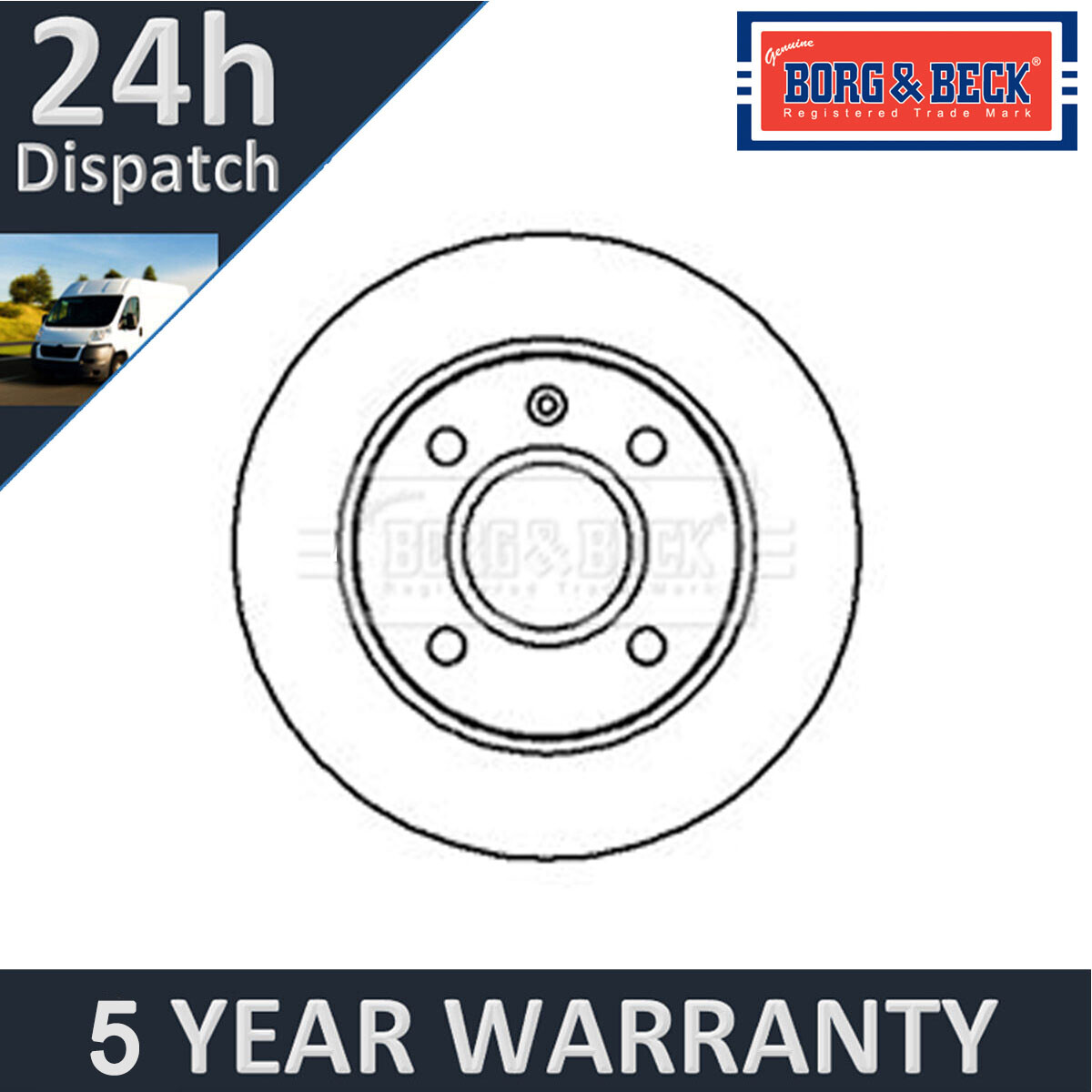 Fits Ford Fiesta 1989-1996 Escort 1990-1999 1x Brake Disc Front Borg & Beck