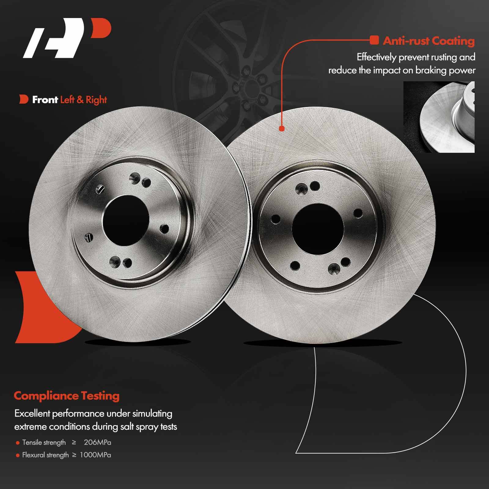 A-Premium Front Side Disc Brake Rotor for Hyundai Veracruz 2007-2012 V6 3.8L