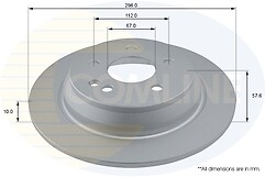 Coated Brake Disc Rear Axle To Fit Mercedes-Benz Viano 03->, Vito 03->, Vito/Mix