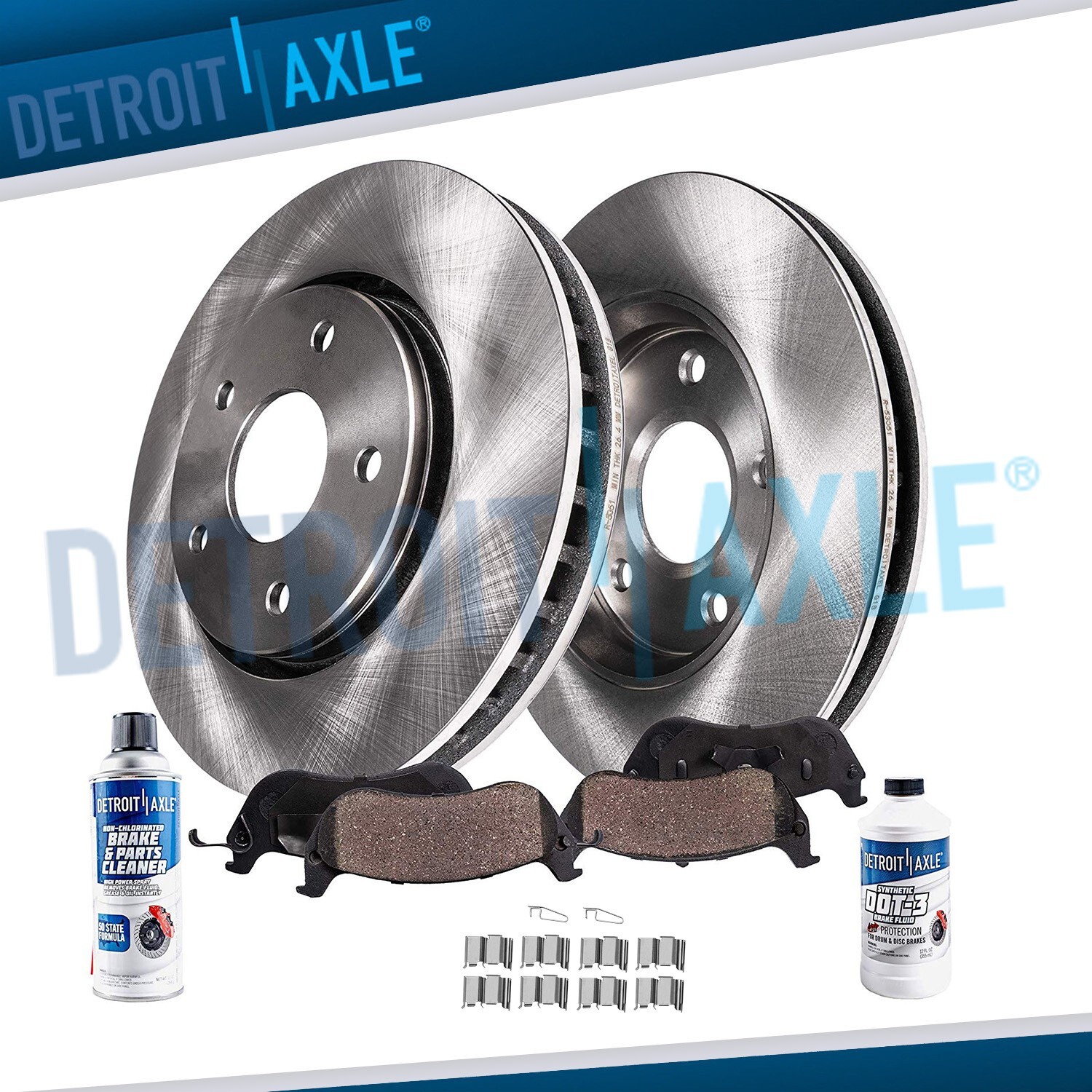 Front Brake Rotors + Ceramic Pads for 2004 2005 2006 2007-12 Mitsubishi Endeavor