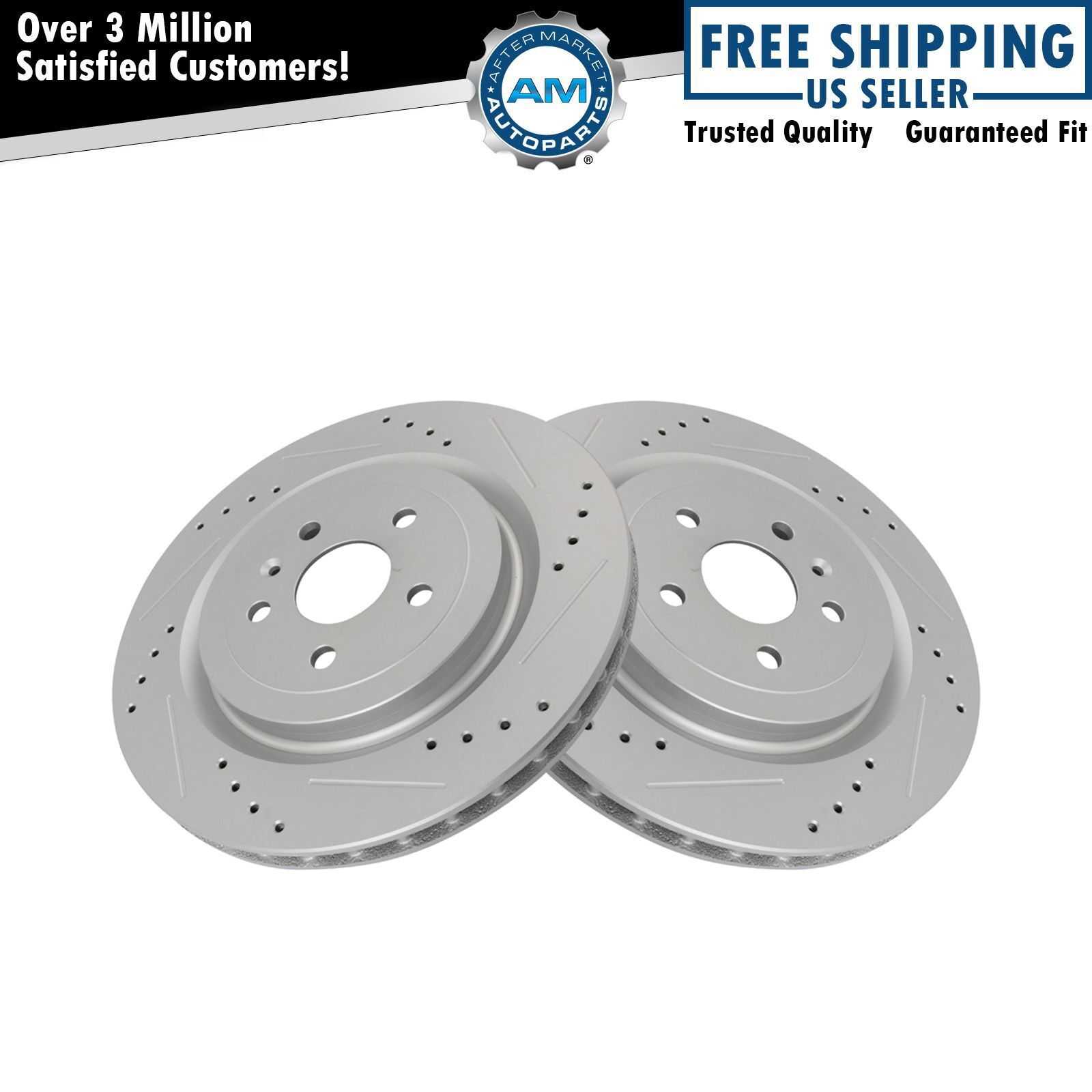 Rear Brake Rotors Set For 2009-2019 Cadillac CTS 2010-2022 Chevrolet Camaro