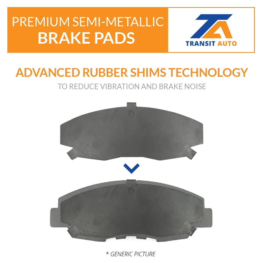 Coated Brake Rotor & Semi-Metallic Pad Rear Kit For 2022-2024 Ford Explorer 2.3L