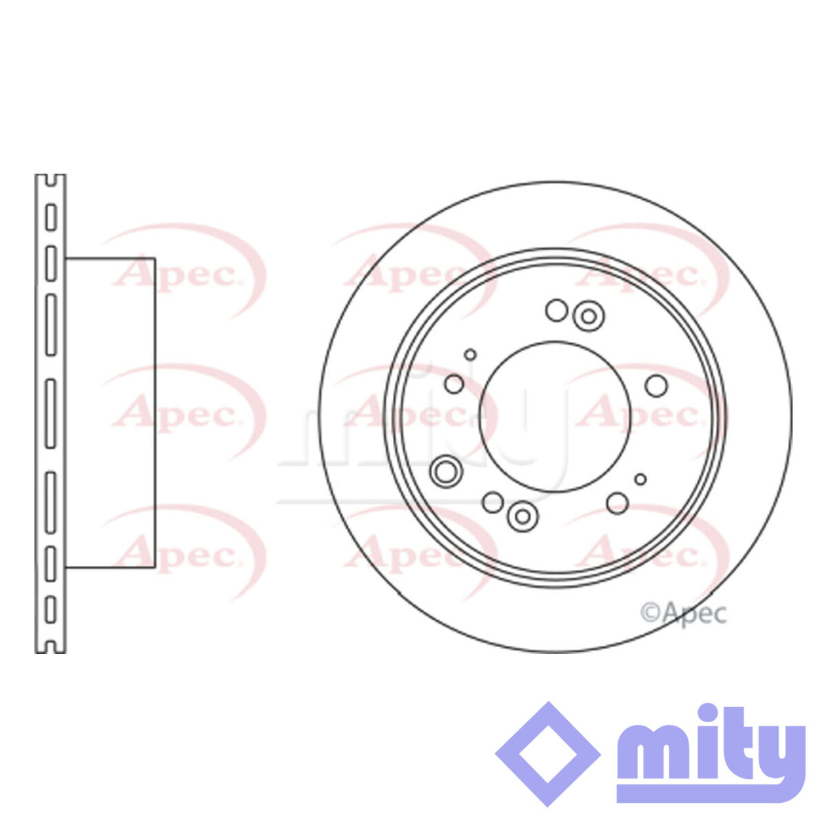 Fits Kia Sorento 2006-2010 2.5 CRDi 3.3 1x Brake Disc Rear Mity 584113E500