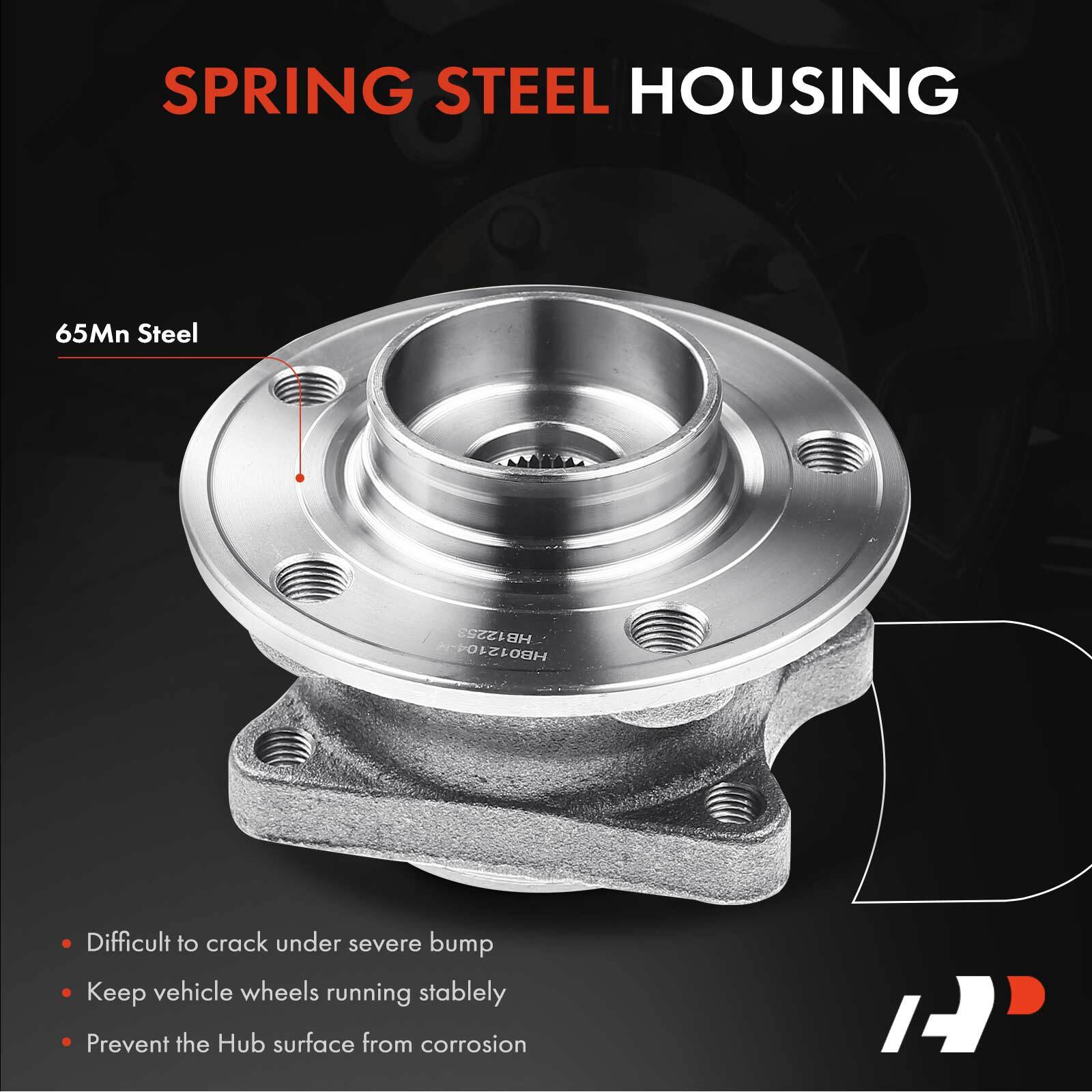 A-Premium Front & Rear Disc Rotors & Brake Pads & Hub Bearings for Volvo XC70