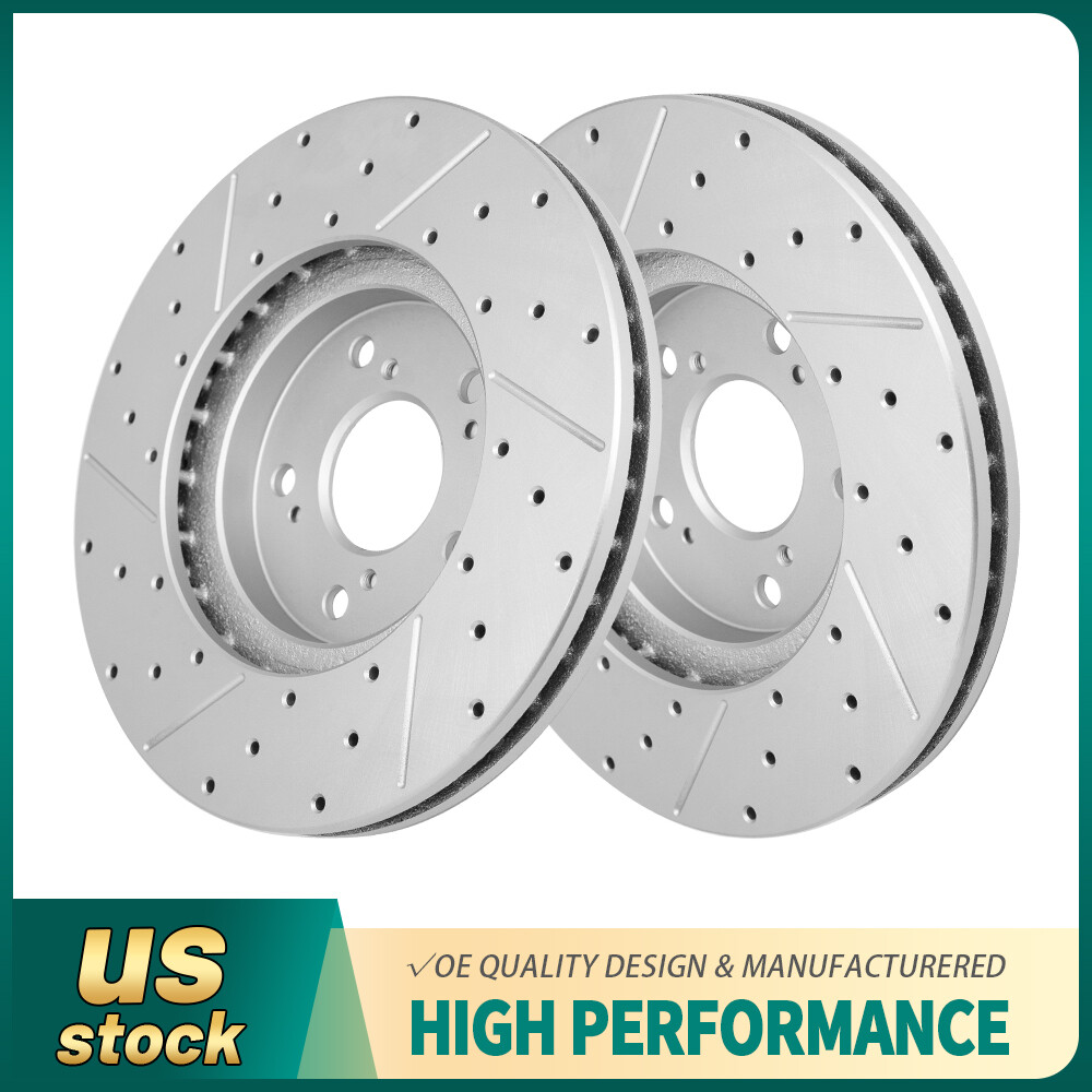 Front Drilled Brake Rotors For Honda Odyssey Pilot Accord Acura TSX MDX CL TL