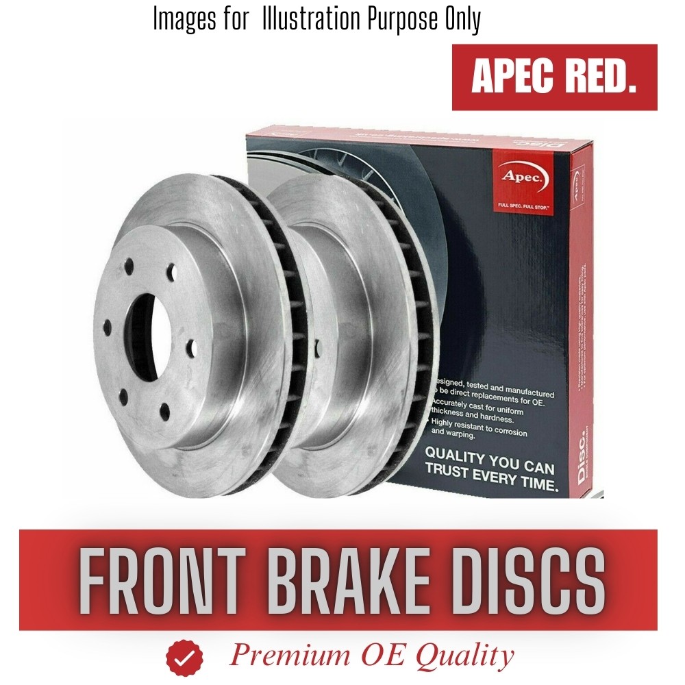 Brake Discs Pair Front FOR FIAT 500 105bhp 1.6 12->18 Diesel Apec