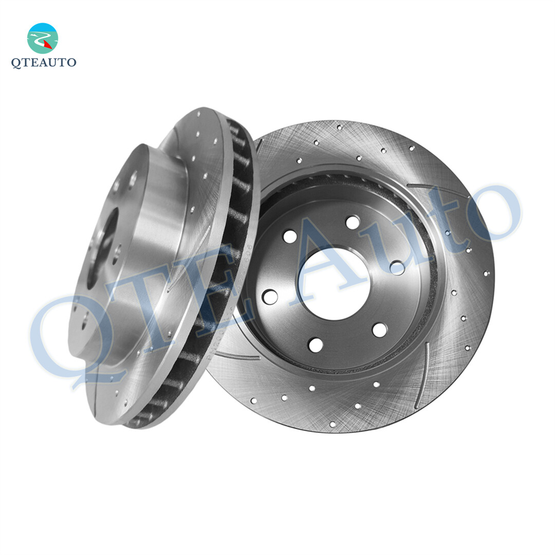 Front 294.9mm Drilled Slotted Brake Disc Rotors For 1988-1999 Chevrolet K1500