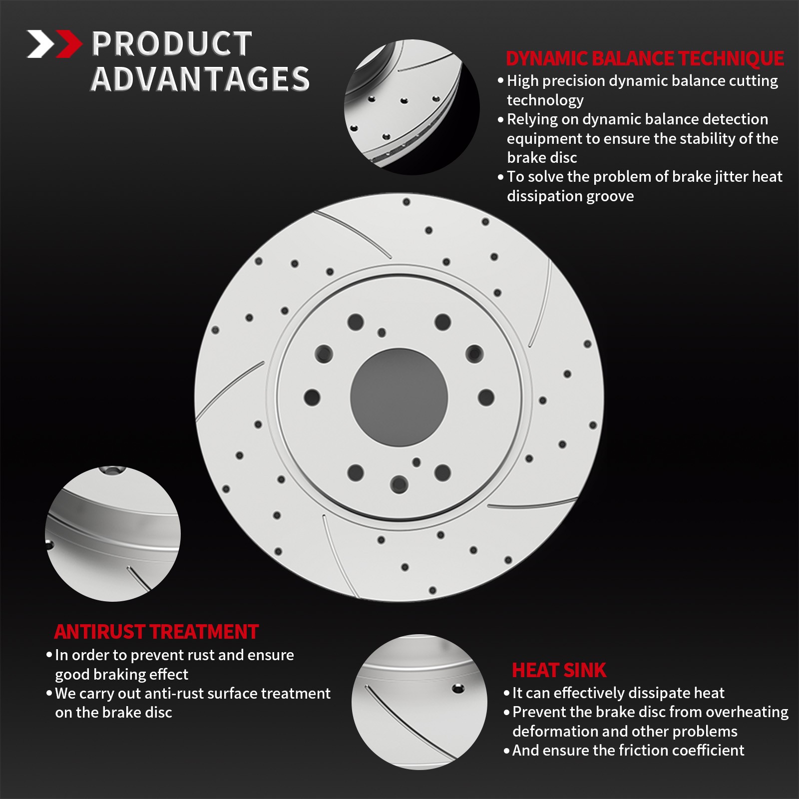 Front and Rear Brake Disc Rotor Ceramic Pad Fit Chevrolet Equinox GMC Terrain