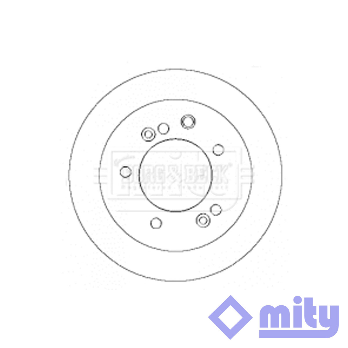 Fits Kia Sorento 2002-2007 2.4 2.5 CRDi 3.5 1x Brake Disc Rear Mity 584113E300
