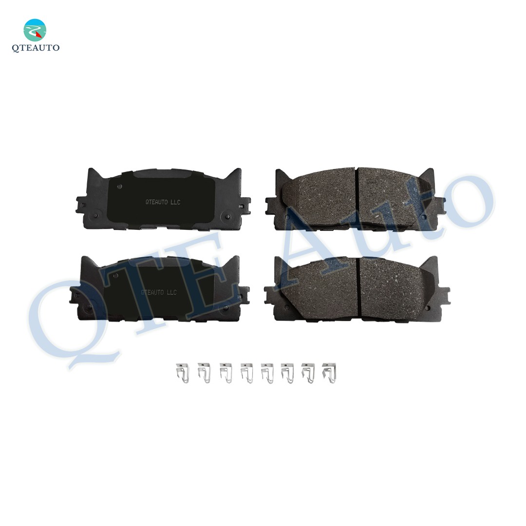 6 Front Drill Disc Brake Rotors-Ceramic Brake Pad To 2007-2018 Lexus ES350 Base