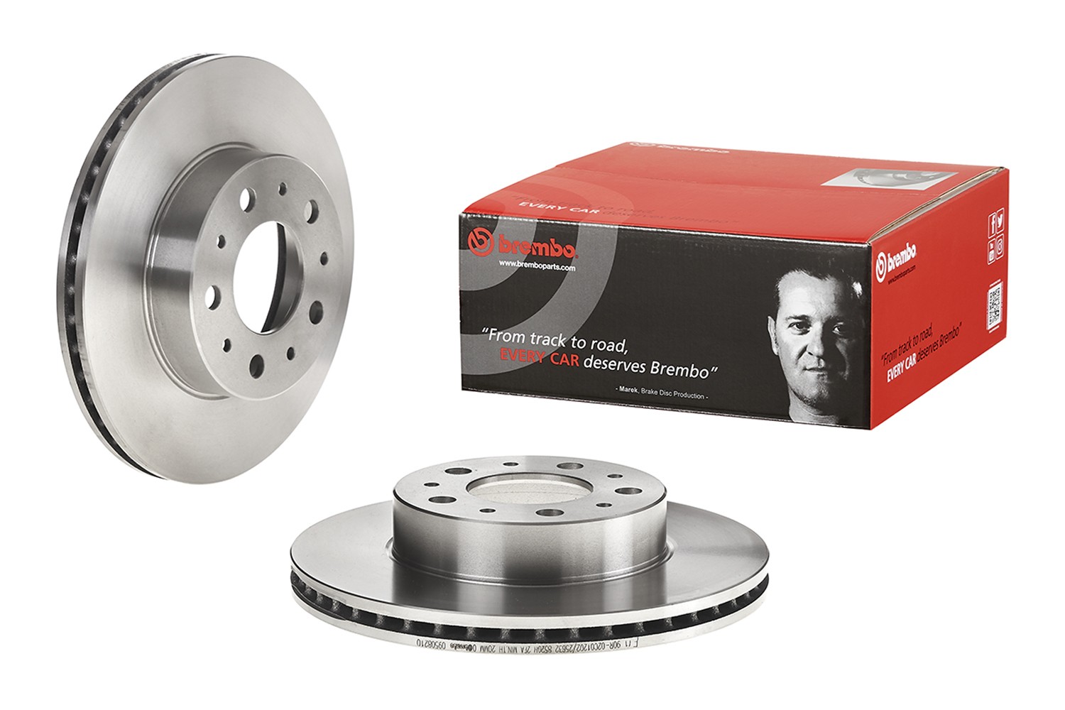 Brembo Front Vent Disc Brake Rotor 262mm 5 Lug 09.5082.10 For Volvo 740 Non-ABS