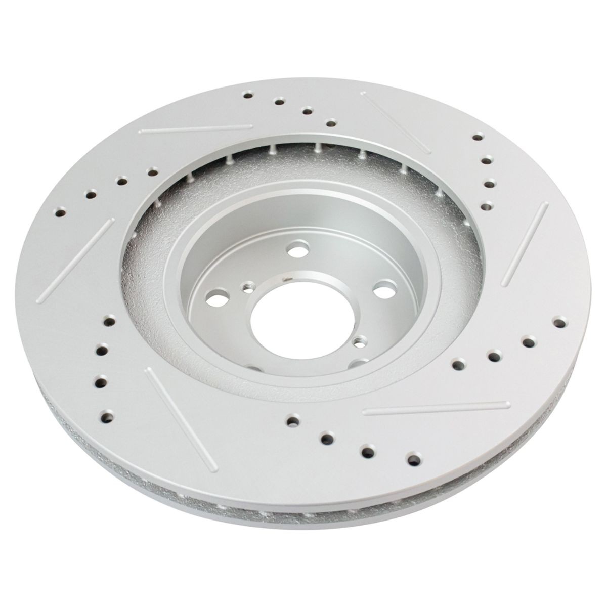 Performance Drilled & Slotted Front & Rear Zinc Coated Brake Rotor Set