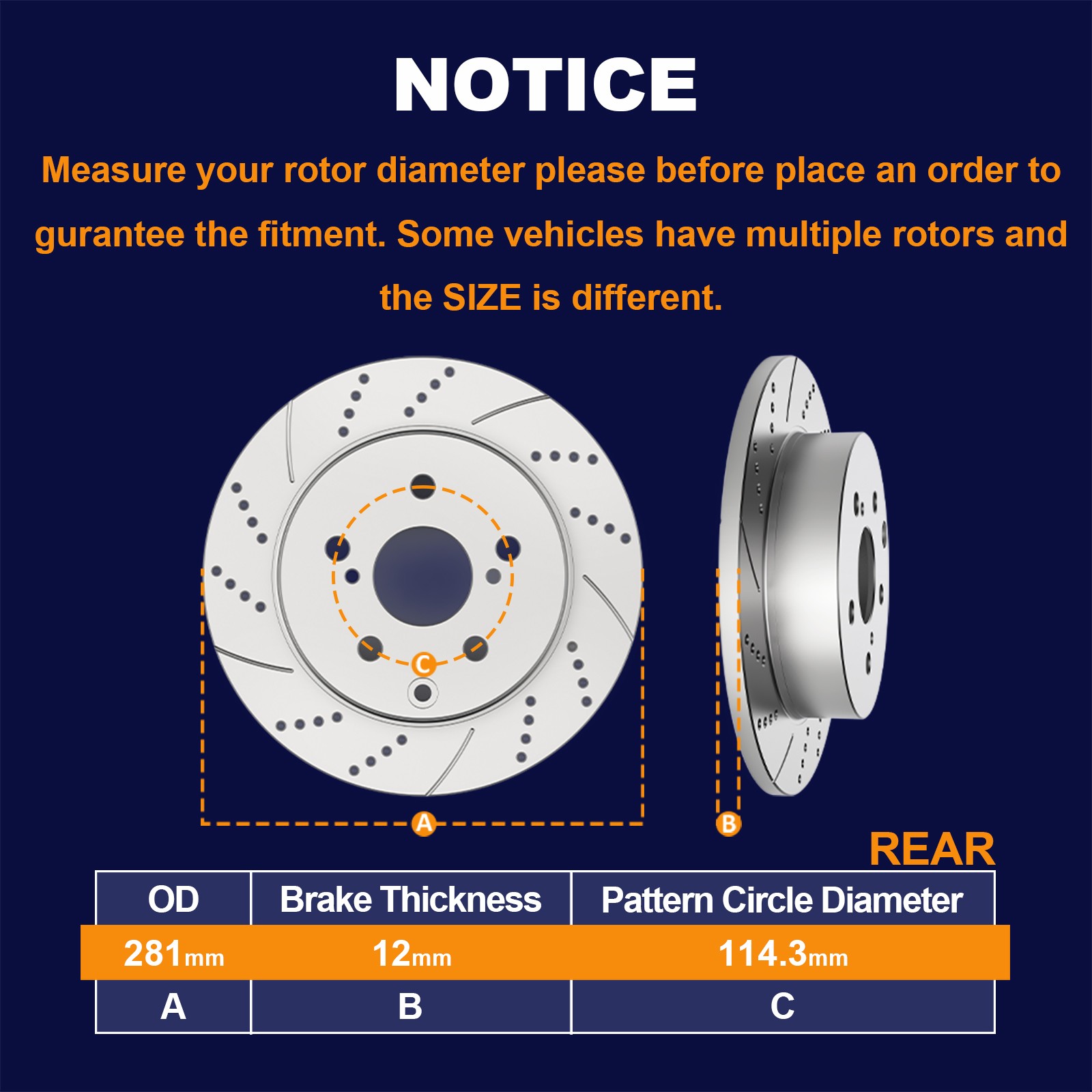 Front Rear Brake Rotors and Ceramic Pads for 2006-2018 Toyota Rav4 Lexus HS250H