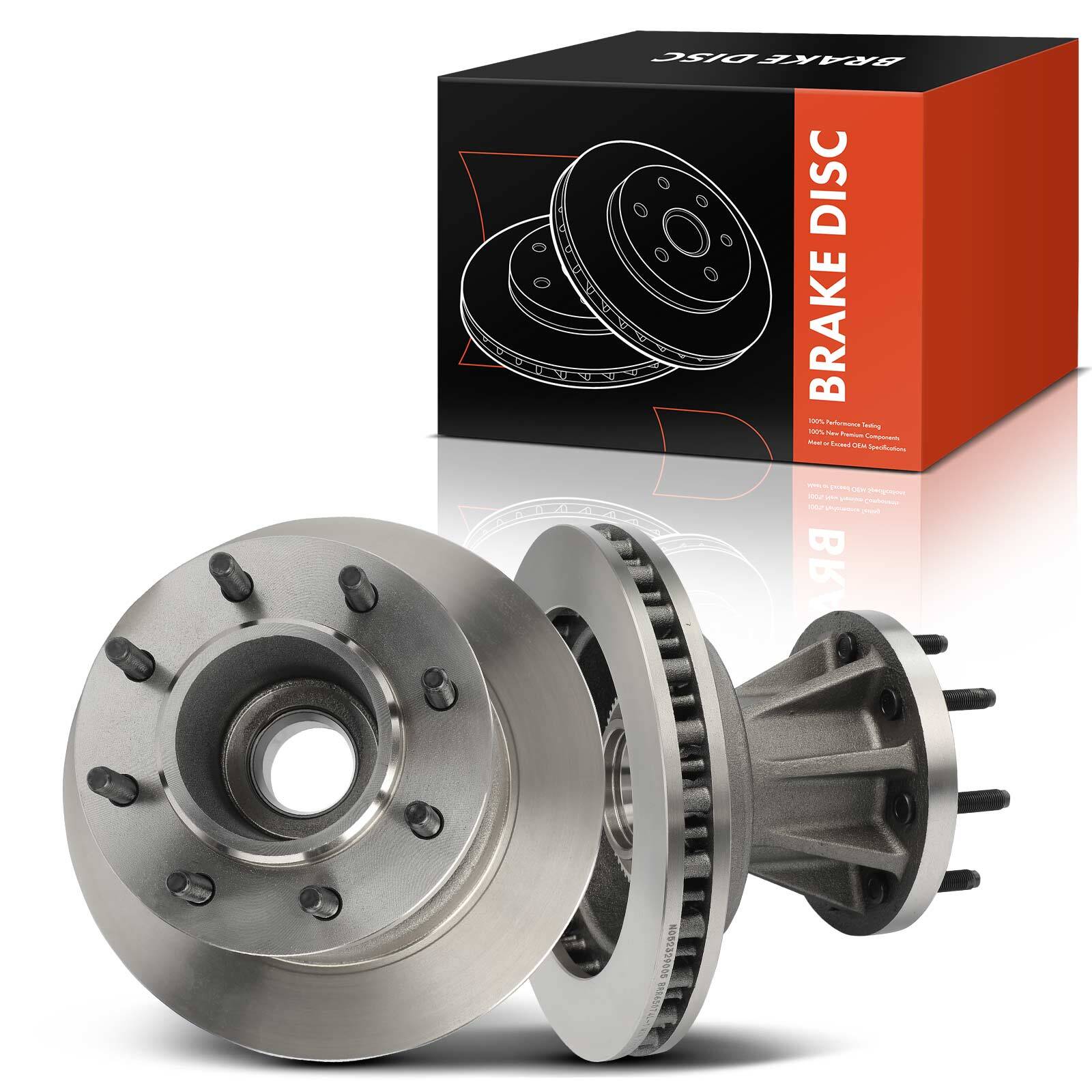 2Pcs Front Left & Right Disc Brake Rotors for Ford F-350 Super Duty 1999-2002