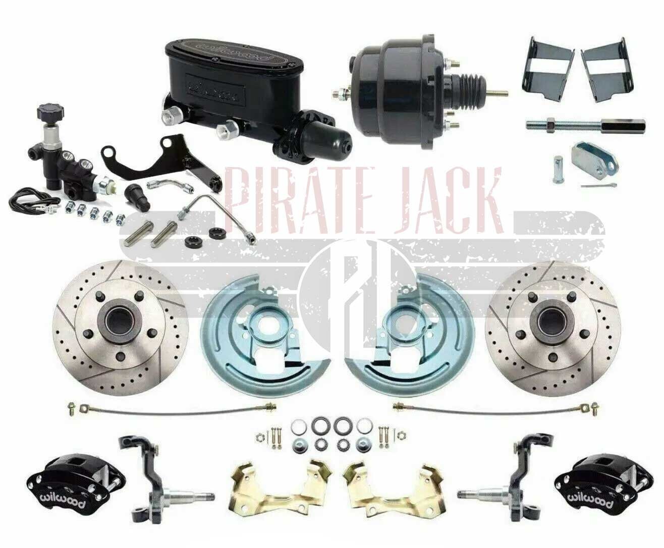 1964-1972 Oldsmobile Cutlass Front Brake Kit 2 Piston Wilwood Calipers & Master