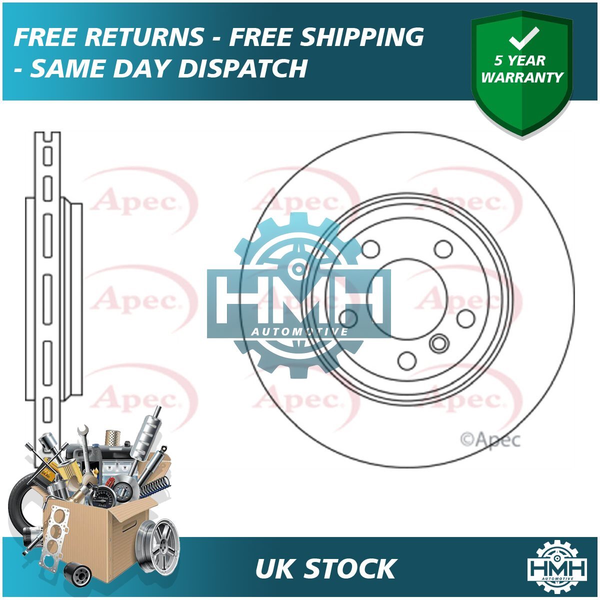 Fits BMW 3 Series 1999-2007 3.0 D Brake Disc Rear Poppy 34201166073