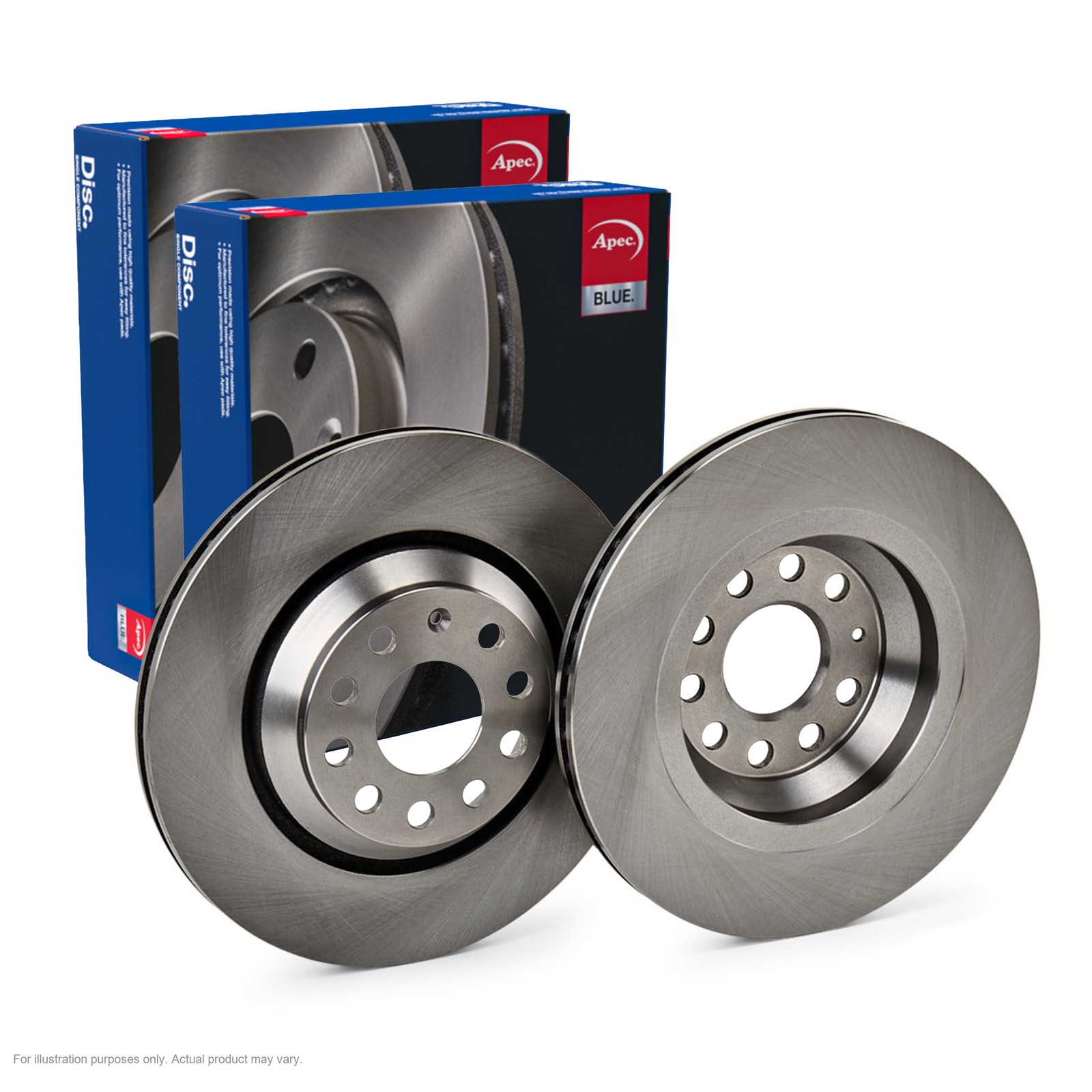 2X APEC Rear Brake Discs for VW T-ROC 2019- 310mm Vented SDK6480