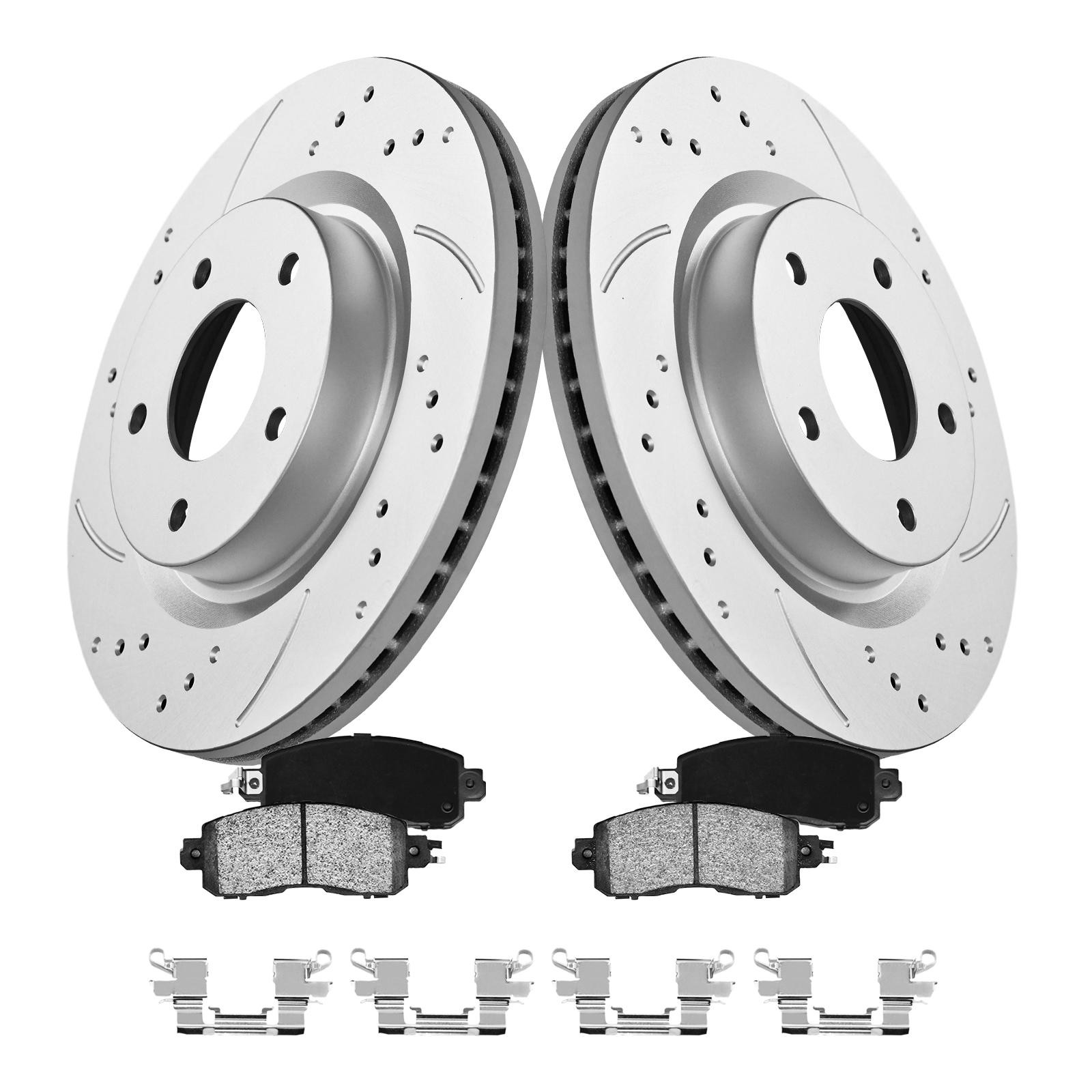 Front & Rear Drilled Rotors Ceramic Brake Pads kit for 2013 – 2023 Nissan Altima