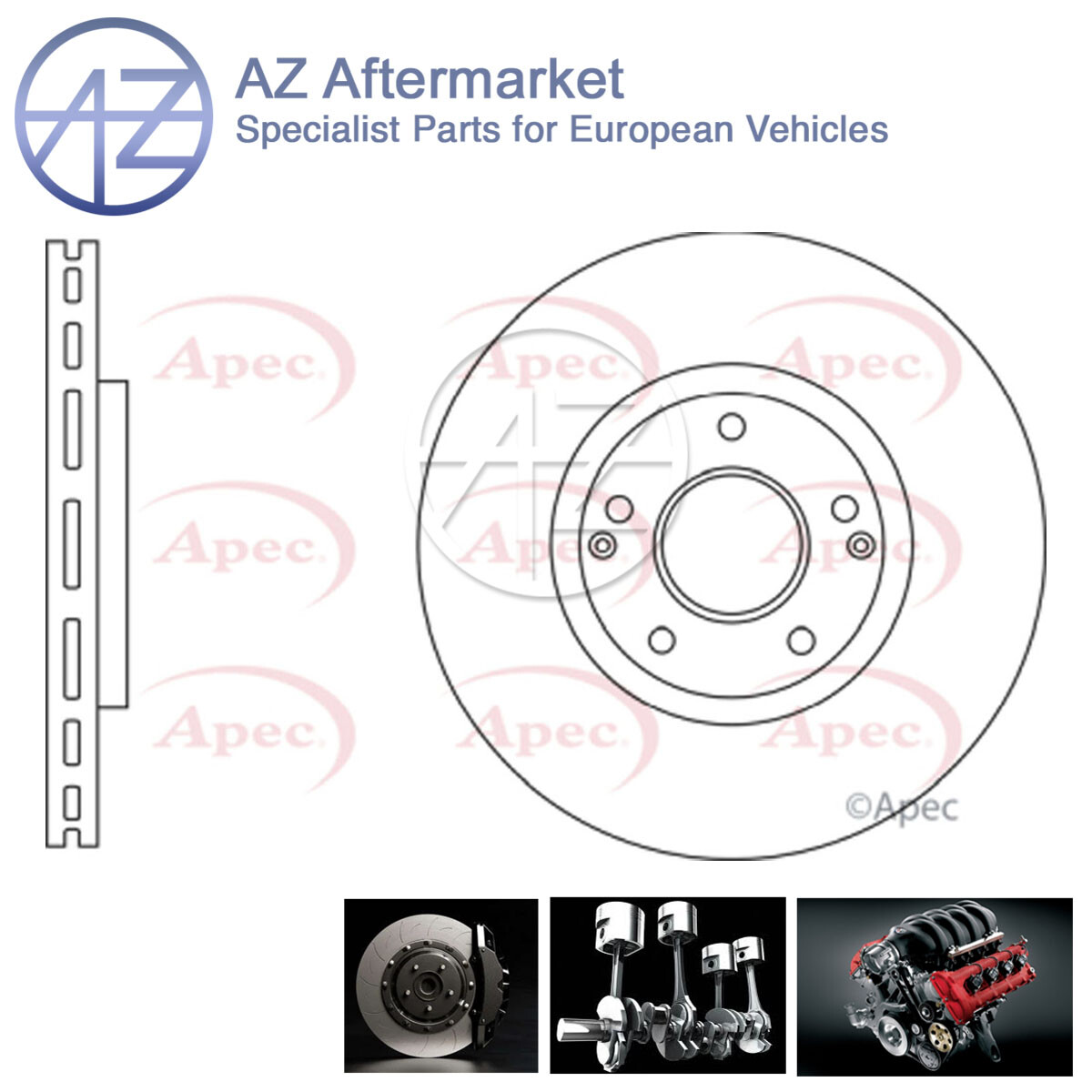 Fits Ssangyong Tivoli 2015- XLV 2016- 1.6 D AZ Front Brake Disc 4144135001
