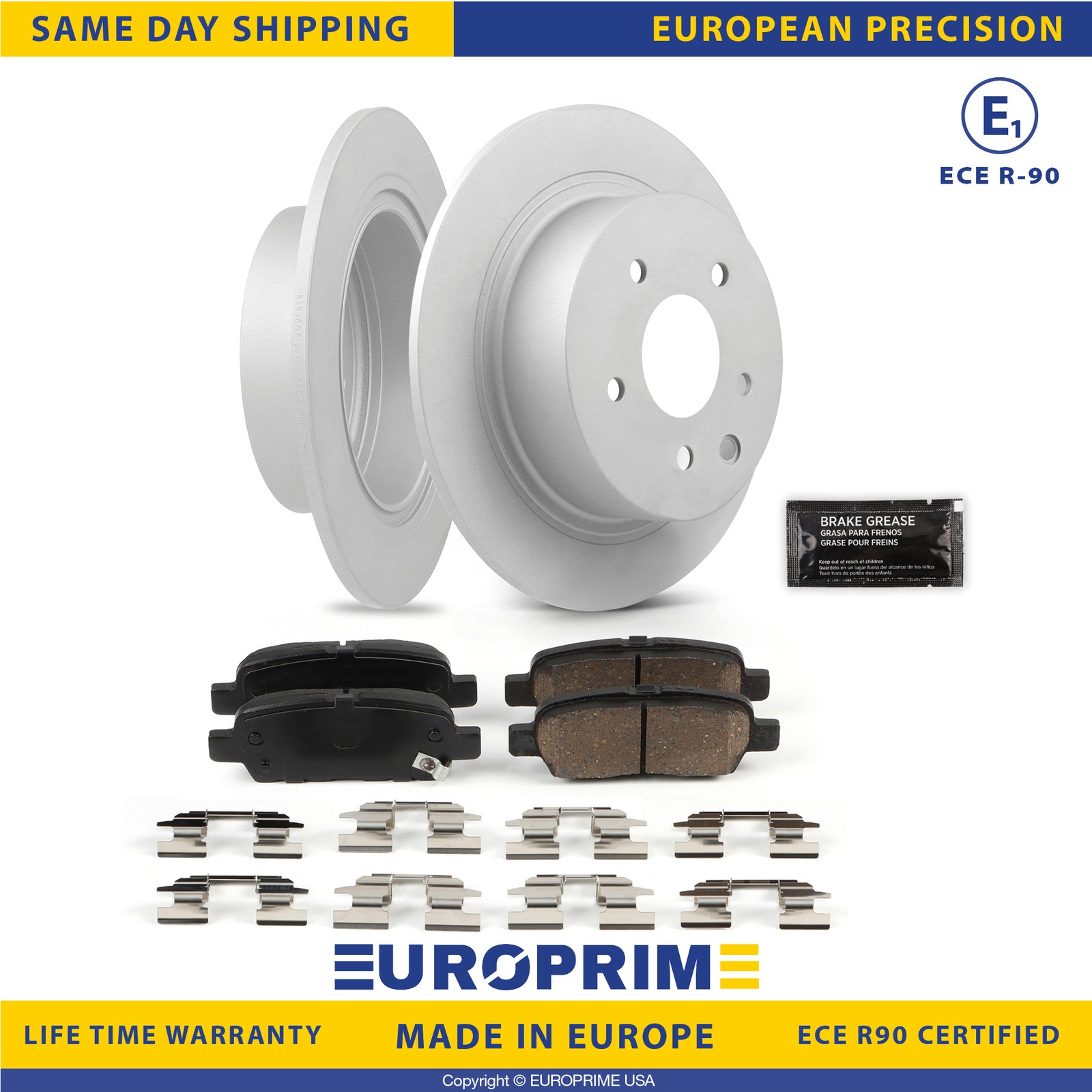 Rear Brake Rotor & Pad w/Hardware for 02-25 Nissan Altima 11-17 Juke Ceramic
