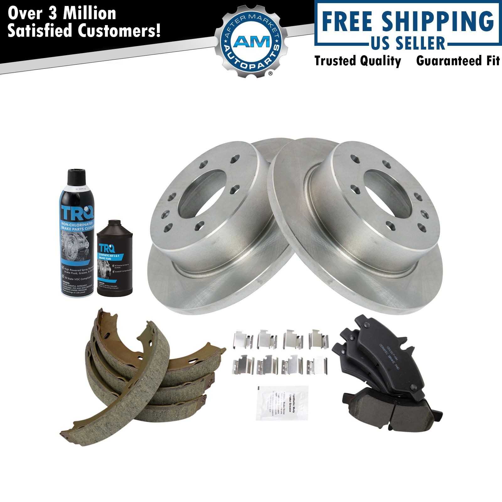 Rear Brake Pad & Rotor Kit Fits 2007-2009 Dodge 2010-2018 Mercedes-Benz