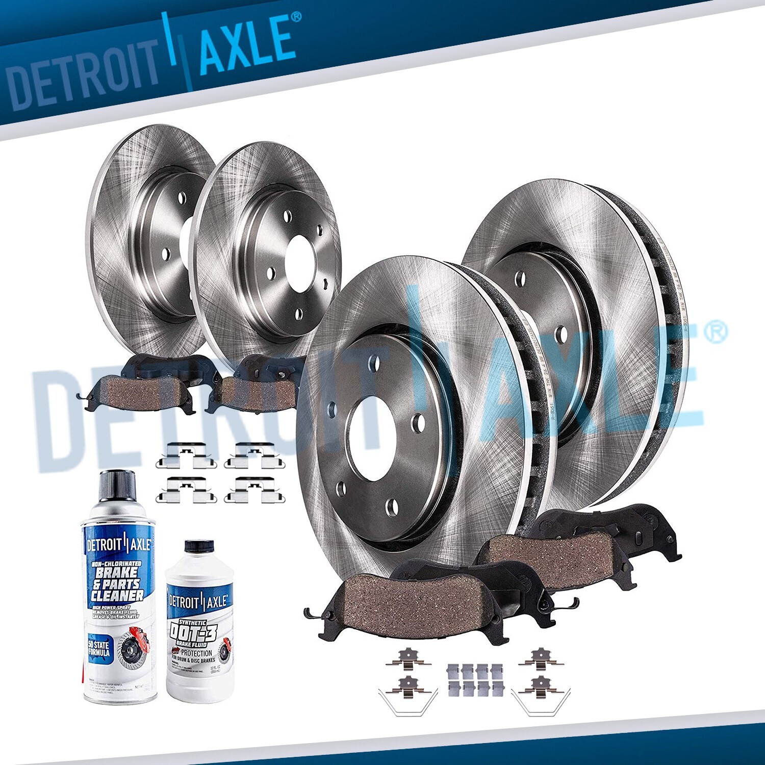 Front & Rear Disc Rotors + Brake Pads for 2006 – 2012 Ford Fusion Milan Mazda 6