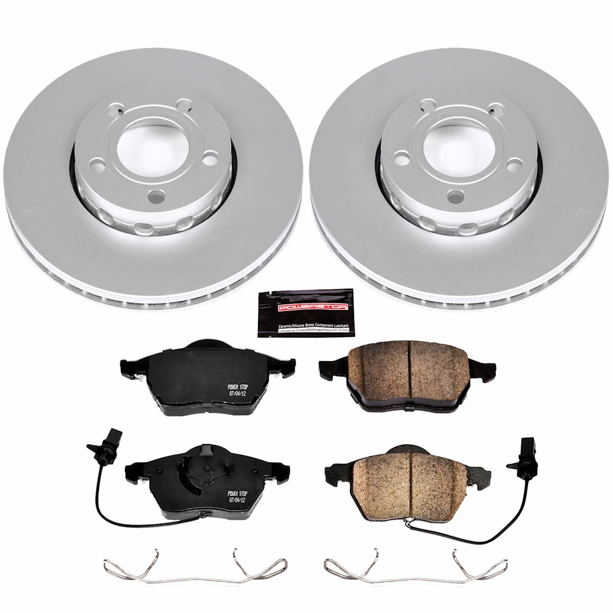 CRK530 Powerstop Brake Disc and Pad Kits 4-Wheel Set Front & Rear for A4 Quattro