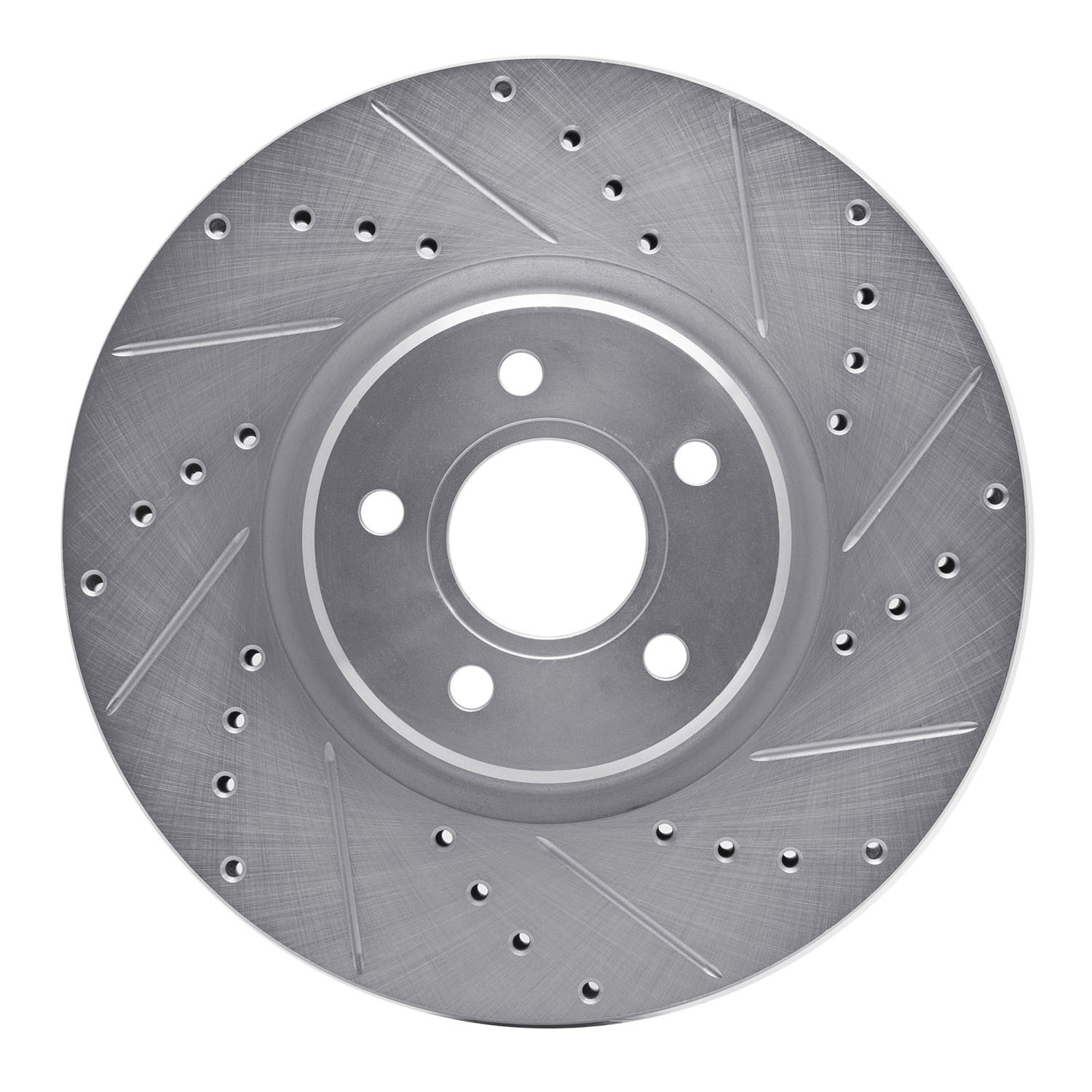Dynamic Friction 631-54070R DFC Brake Rotor – Drilled and Slotted – Silver