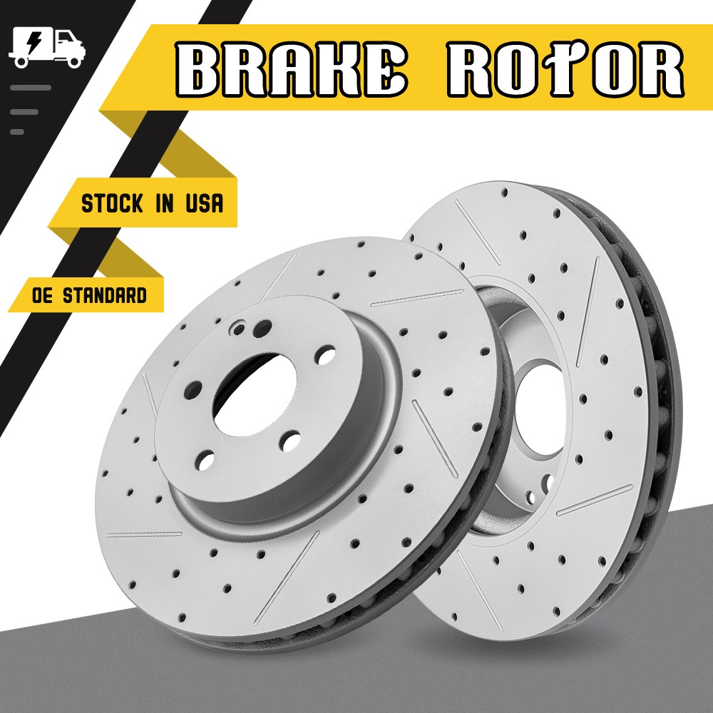 For Mercedes-Benz C300 E350 E400 C350 SLC300 322mm Front Disc Brake Rotors