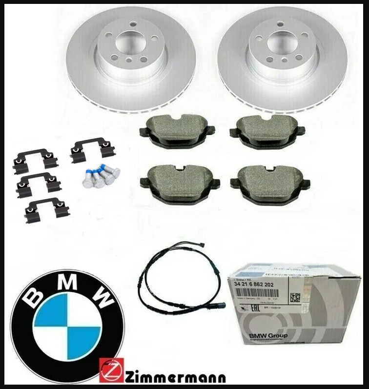★ NEW OEM Genuine BMW X3 X4 Rear Brake Kit F25 F26 Rotors Pads Sensr 34206886482